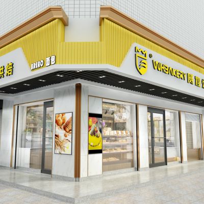 现代面包店施工图