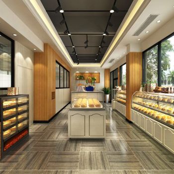 现代面包店施工CAD图