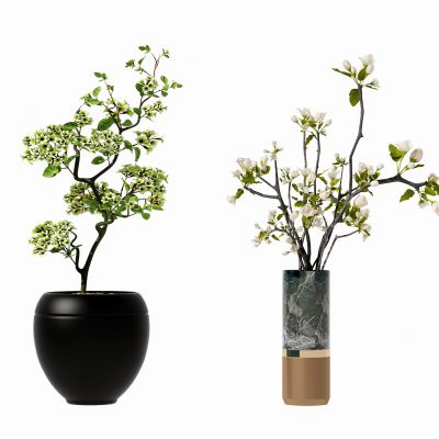 新中式植物盆栽摆件