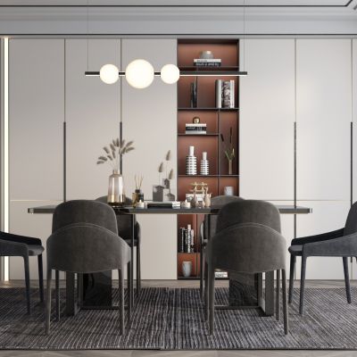 现代轻奢餐桌椅