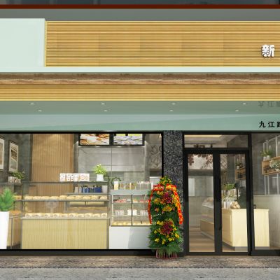 现代面包店施工CAD图