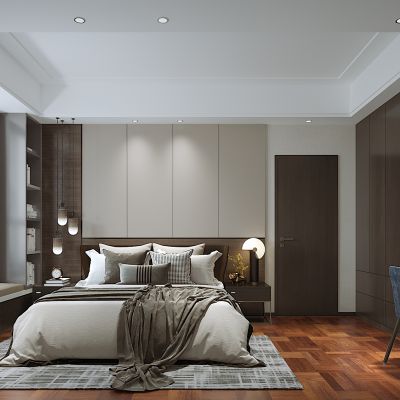 现代简约轻奢卧室