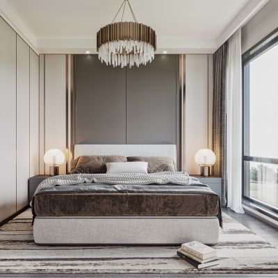 现代简约轻奢卧室