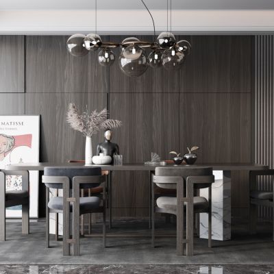 现代条形餐桌椅