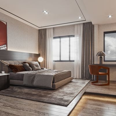 现代简约轻奢卧室