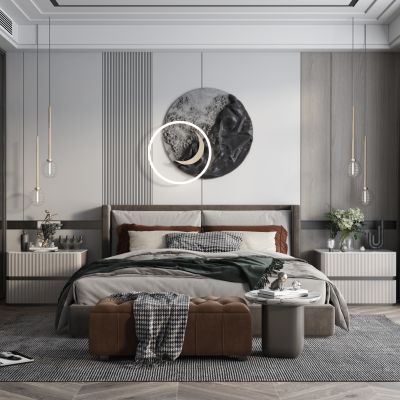 现代轻奢卧室主人房