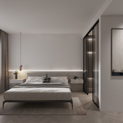 现代简约轻奢卧室