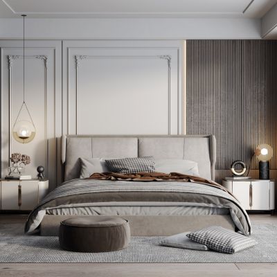 现代混搭卧室主人房