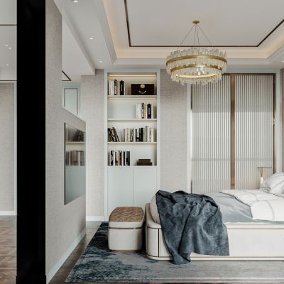 现代简约轻奢卧室