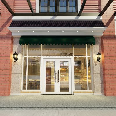 现代面包店施工CAD图