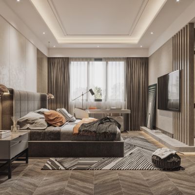 现代简约轻奢卧室
