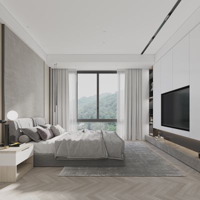 现代简约轻奢卧室