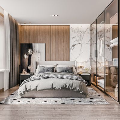 现代简约轻奢卧室