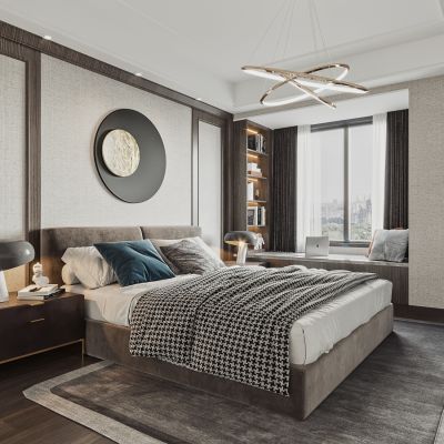 现代简约轻奢卧室