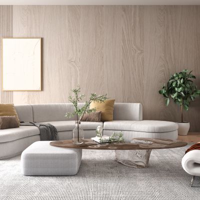 现代布艺异性沙发