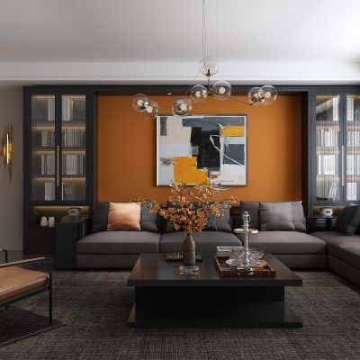 现代沙发茶几展架花卉绿植吊灯餐桌椅