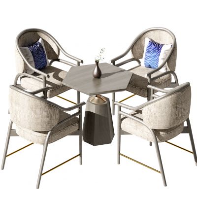 新中式休闲桌椅组合