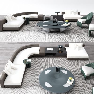 现代沙发茶几组合