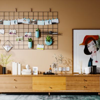 北欧现代简约轻奢风格电视柜