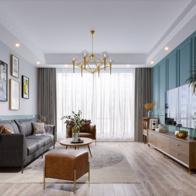 北欧现代简约轻奢风格客厅