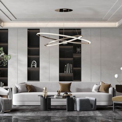 现代客厅单人沙发