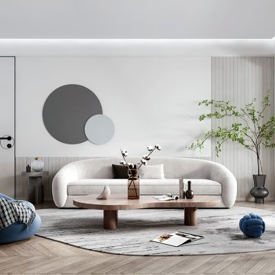 棉花装饰现代简约客餐厅