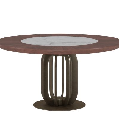 现代边几圆几餐桌