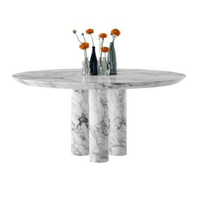 现代边几圆几餐桌