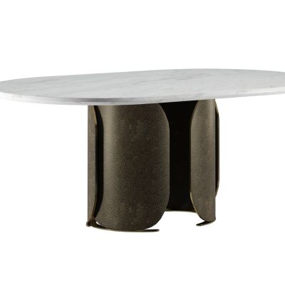 现代边几圆几餐桌