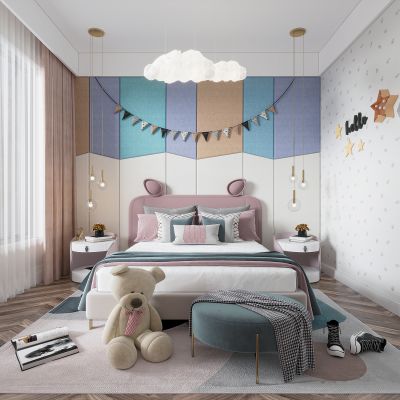 现代儿童卧室