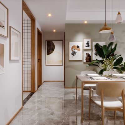 北欧现代简约轻奢风格餐厅