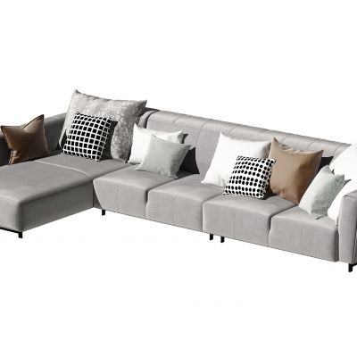 现代多人沙发 转角沙发