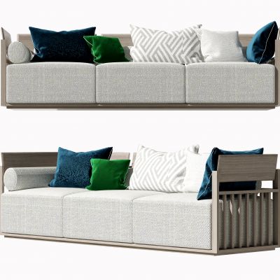 新中式多人沙发