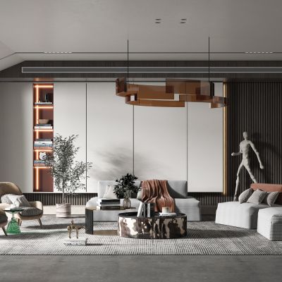 现代轻奢风格客厅