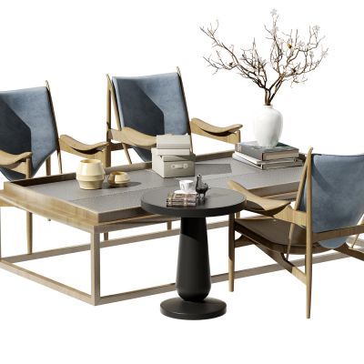 新中式茶桌椅组合