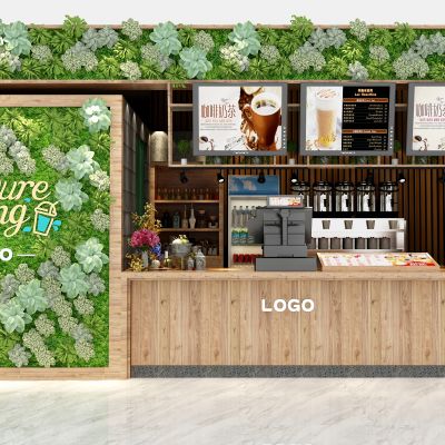 现代咖啡奶茶饮品店
