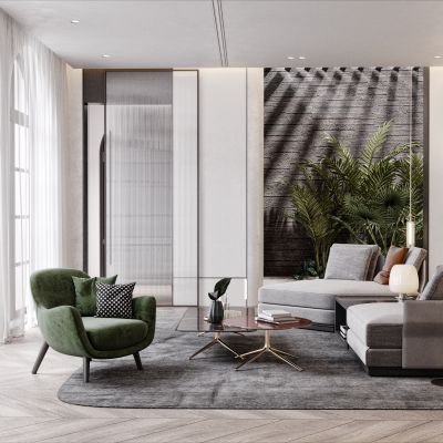 现代简约客厅茶室