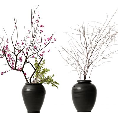 新中式盆栽 干枝摆件