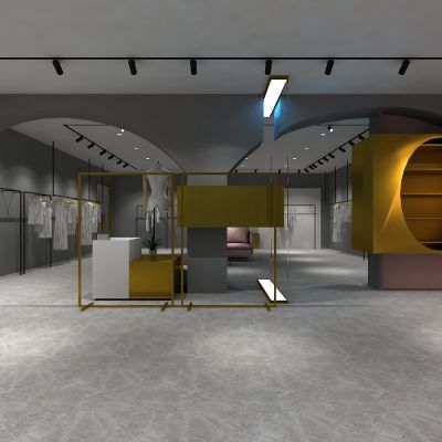 服装女装店3D