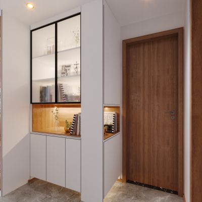 北欧现代简约轻奢风格入户玄关柜