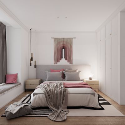 现代简约轻奢卧室