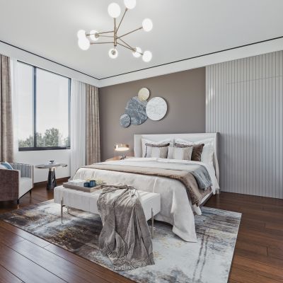 现代简约轻奢卧室