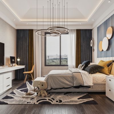 现代轻奢卧室