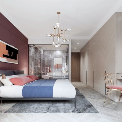现代简约轻奢卧室