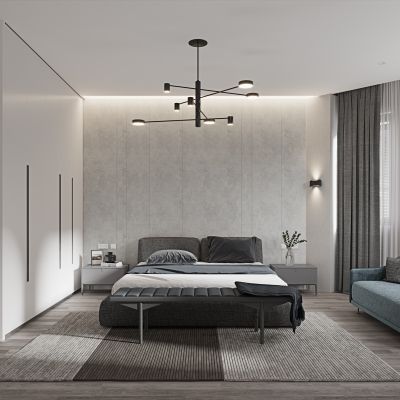 现代简约轻奢卧室