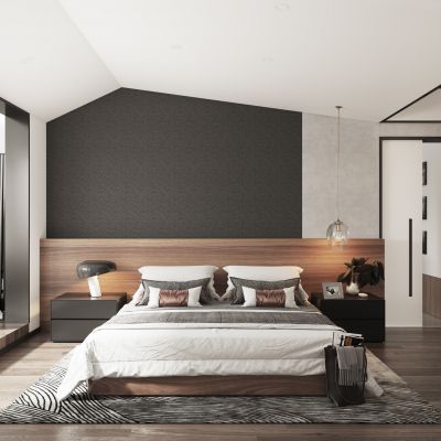 现代简约轻奢卧室