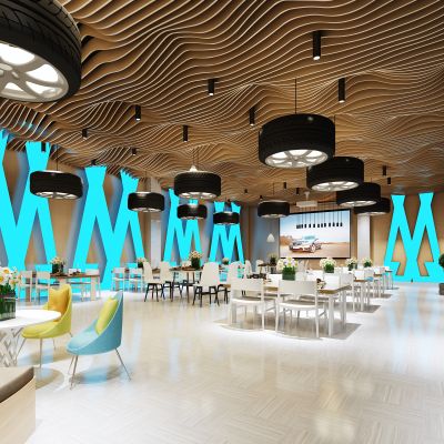 北欧现代简约轻奢风格主题餐厅酒店