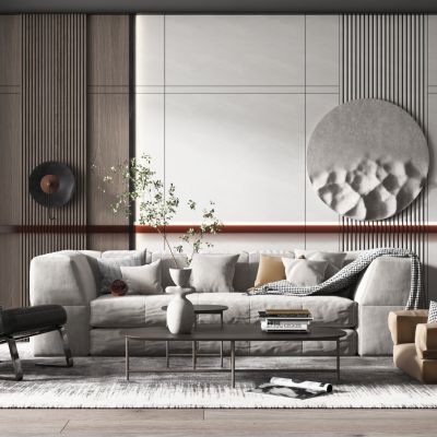 现代轻奢风格客厅