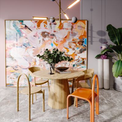 北欧现代简约轻奢风格餐厅