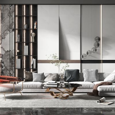 现代轻奢风格客厅